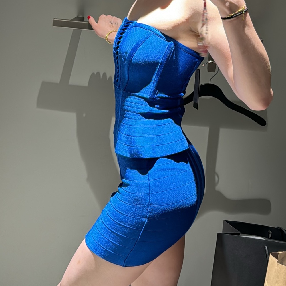 Guess by Marciano Vibrant Blue Strapless Dress